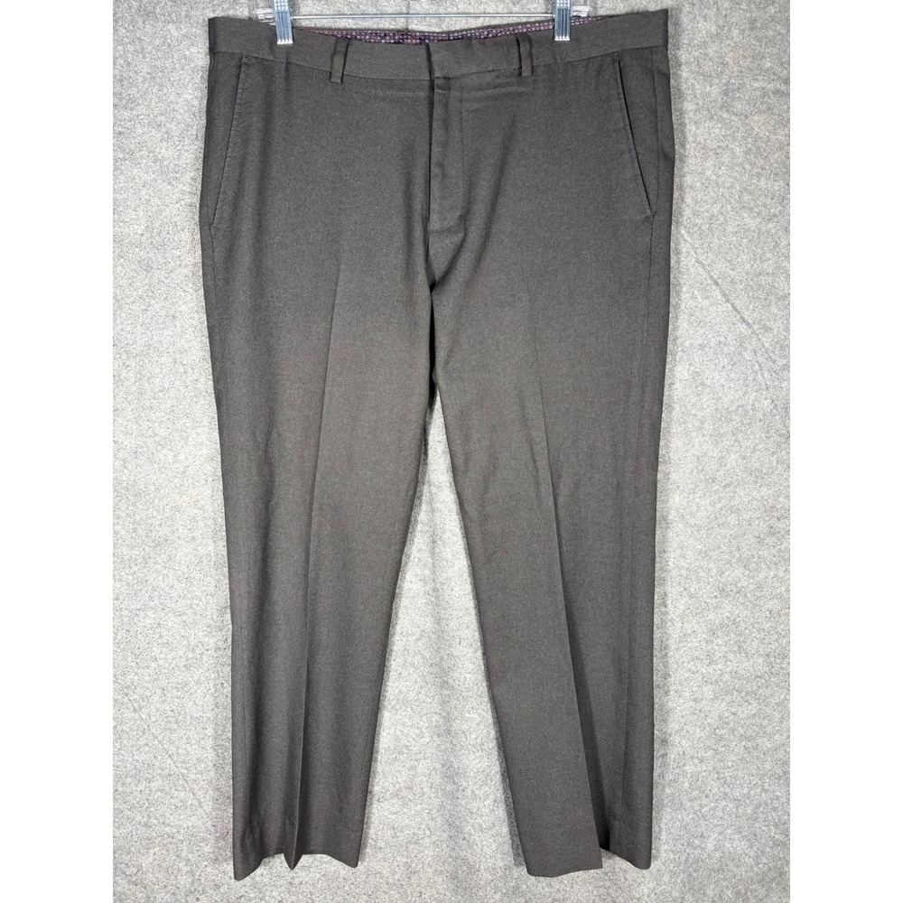 English Laundry Finchley Mens Brown Flat‎ Front Dress Pants 36x32 Straight Leg